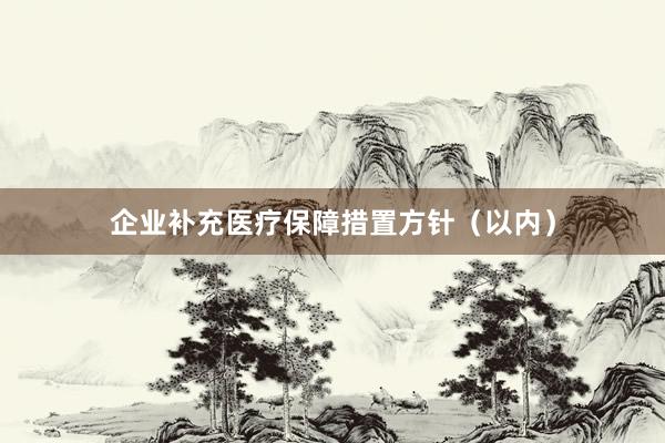 企业补充医疗保障措置方针（以内）